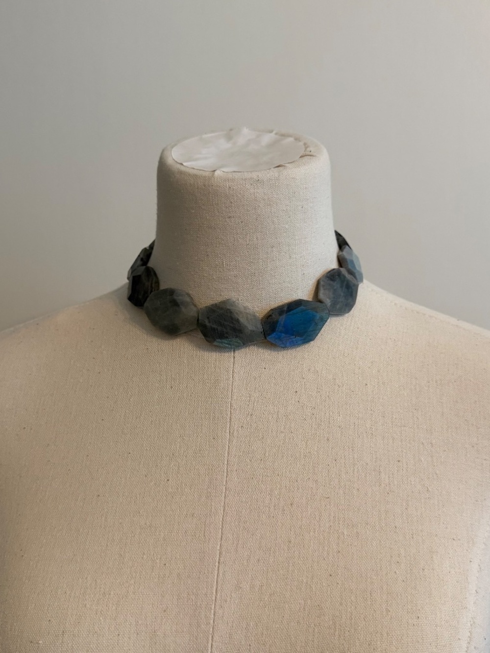 Labradorite Beads - One strand of 12 Free-Form Faceted Beads